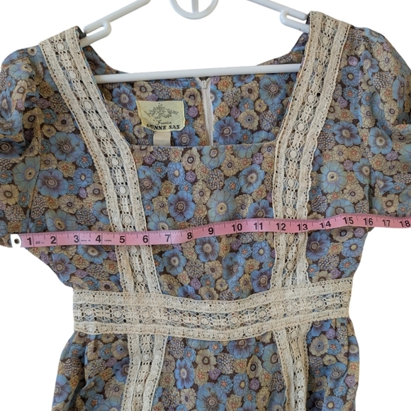 Gunne Sax vintage floral dress sz M - Picture 15 of 16